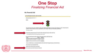 MiamiOH.edu
One Stop
Finalizing Financial Aid
 
