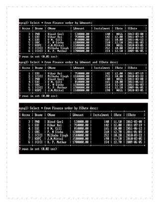 One table MySQL queries | PDF