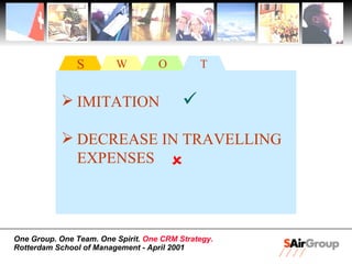           BRAND QUALITY NETWORK S FRAGMENTED SERVICES DISCOUNTS W PARTNER WITH AA ENTER ONEWORLD ADD NEW LOCATIONS O IMITATION DECREASE IN TRAVELLING EXPENSES T 