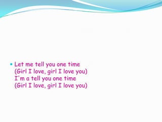 One time by justin bieber letra
