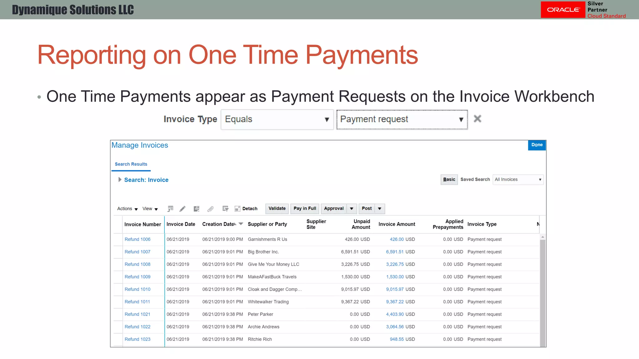 One time payment requests in Oracle ERP Cloud | PDF