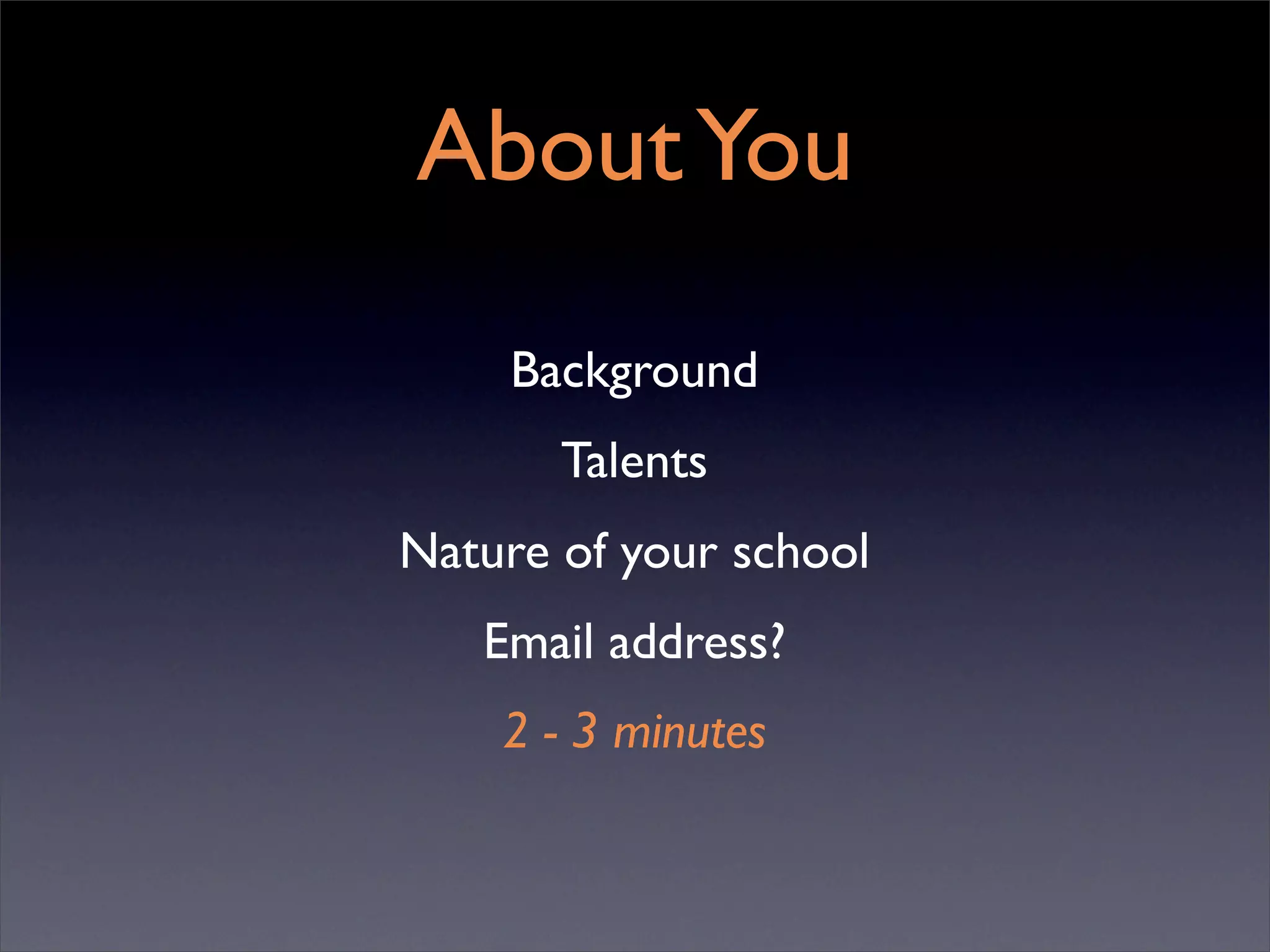 One to One Starts with One (ITSC '08)