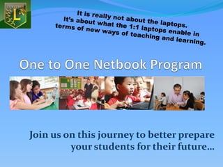 Join us on this journey to better prepare
your students for their future…
 