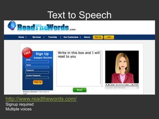 Screencast Tool15 minute long screencasts in free versionhttp://www.screencast-o-matic.com/