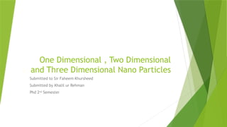 one, two & Three dimenional nano Particles.pptx