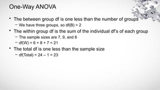 One Way Df oneway anova introduction to lesson pptx | PPTX