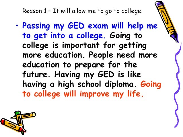 Why i want to get my ged essay