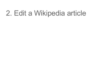 2. Edit a Wikipedia article