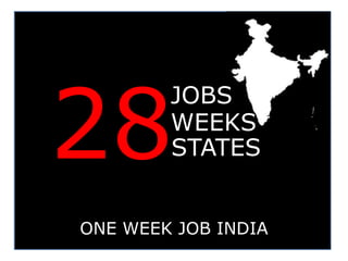 STATES28
JOBS
WEEKS
ONE WEEK JOB INDIA
 