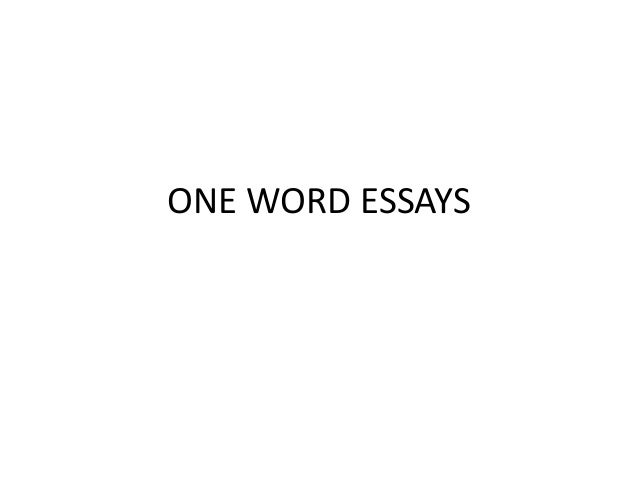 Leadership one word essay