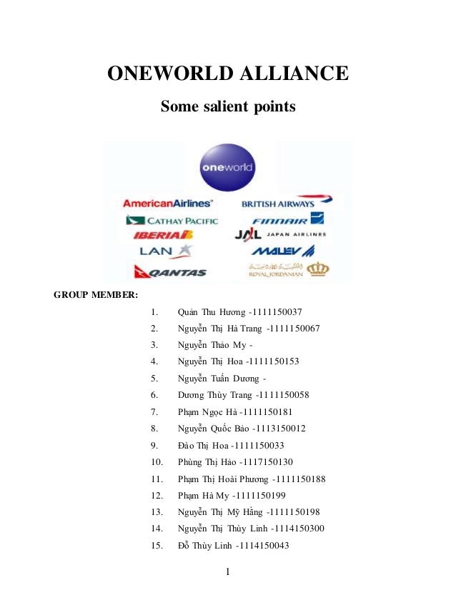 oneworld alliance oneworld alliance