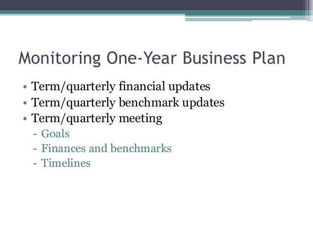 one year business plan