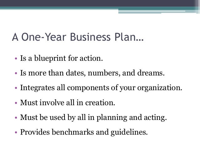 one year business plan