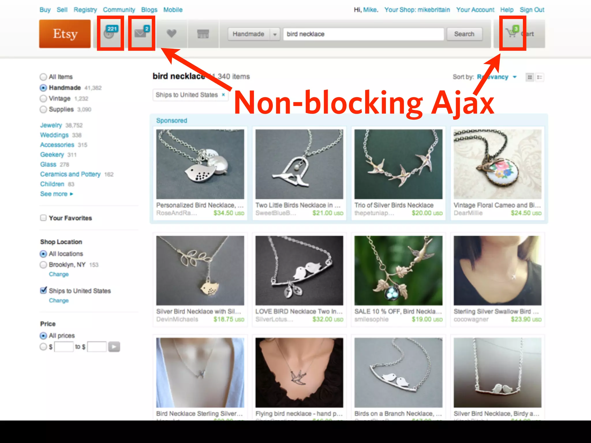 Non-blocking Ajax
 