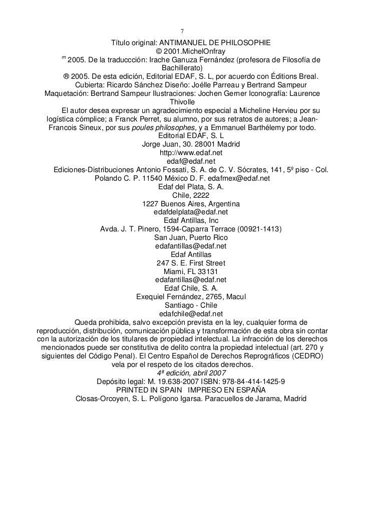 Onfray, michel antimanual de filosofía [2001]