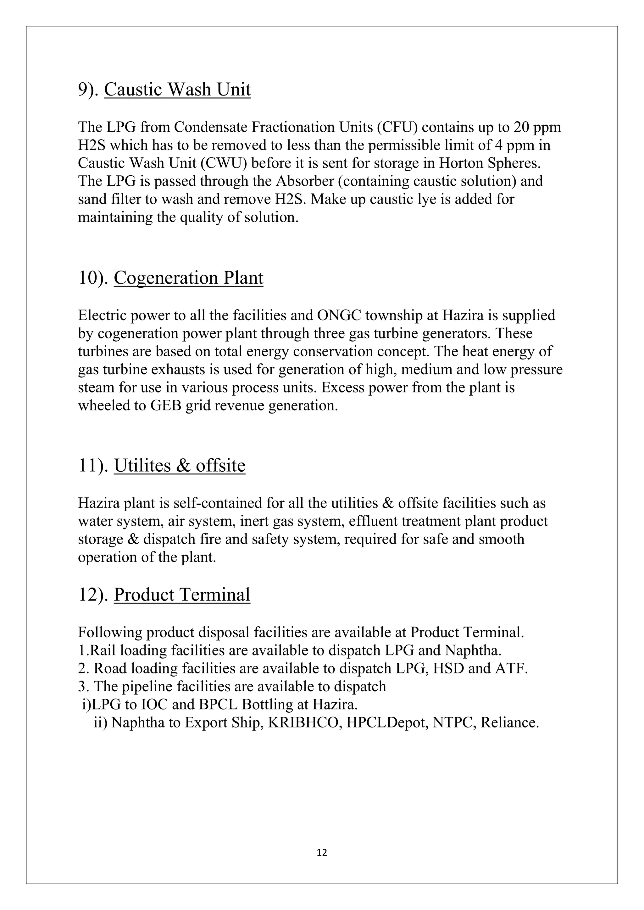 Ongc Project.pdf ONGC HAZIRA PROJECT REPORT | PDF