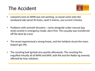 We shall enhance awareness and involvement in promotion of occupational health, safety and environment protection wherever we work and reside.4 PHASE ANALYSIS OF THE CASEIntroduction: Mumbai High NorthThe AccidentAftermath (Key Safety Issues)Conclusion