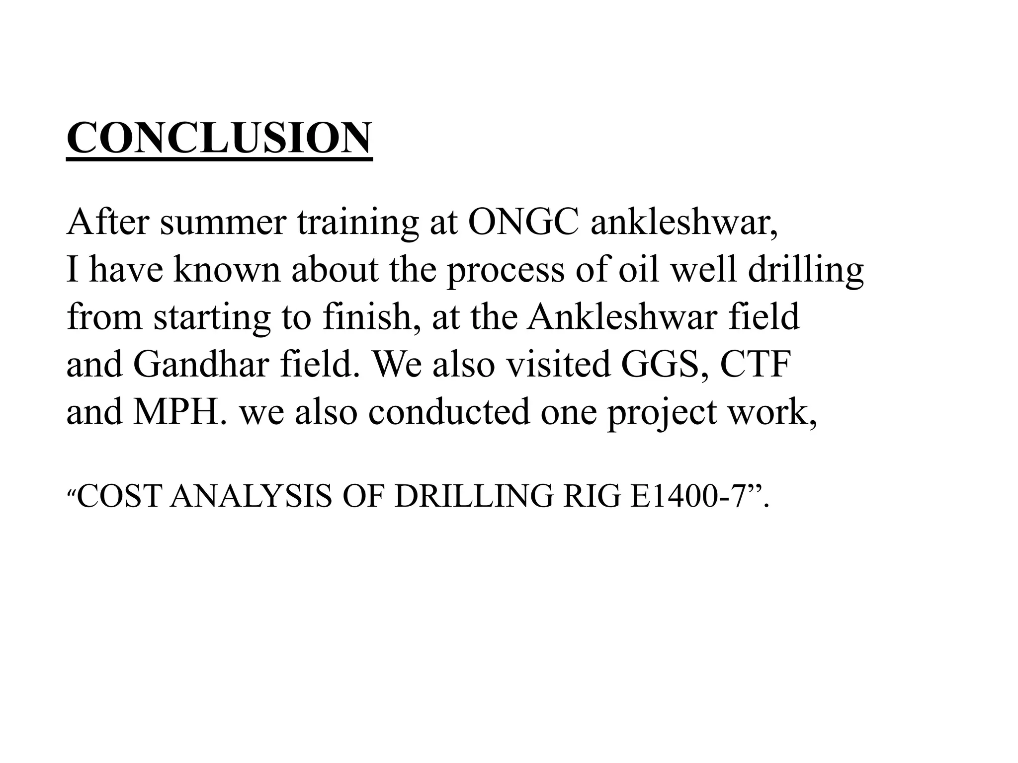 Ongc Work Ongc drilling services introduction | PPTX