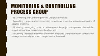 Pm Control Key Topic Proses Manajemen Proyek - PMBOK Guide Fifth Edition Chapter 3 | PPTX