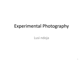 Experimental Photography
Lusi ndoja

1

 