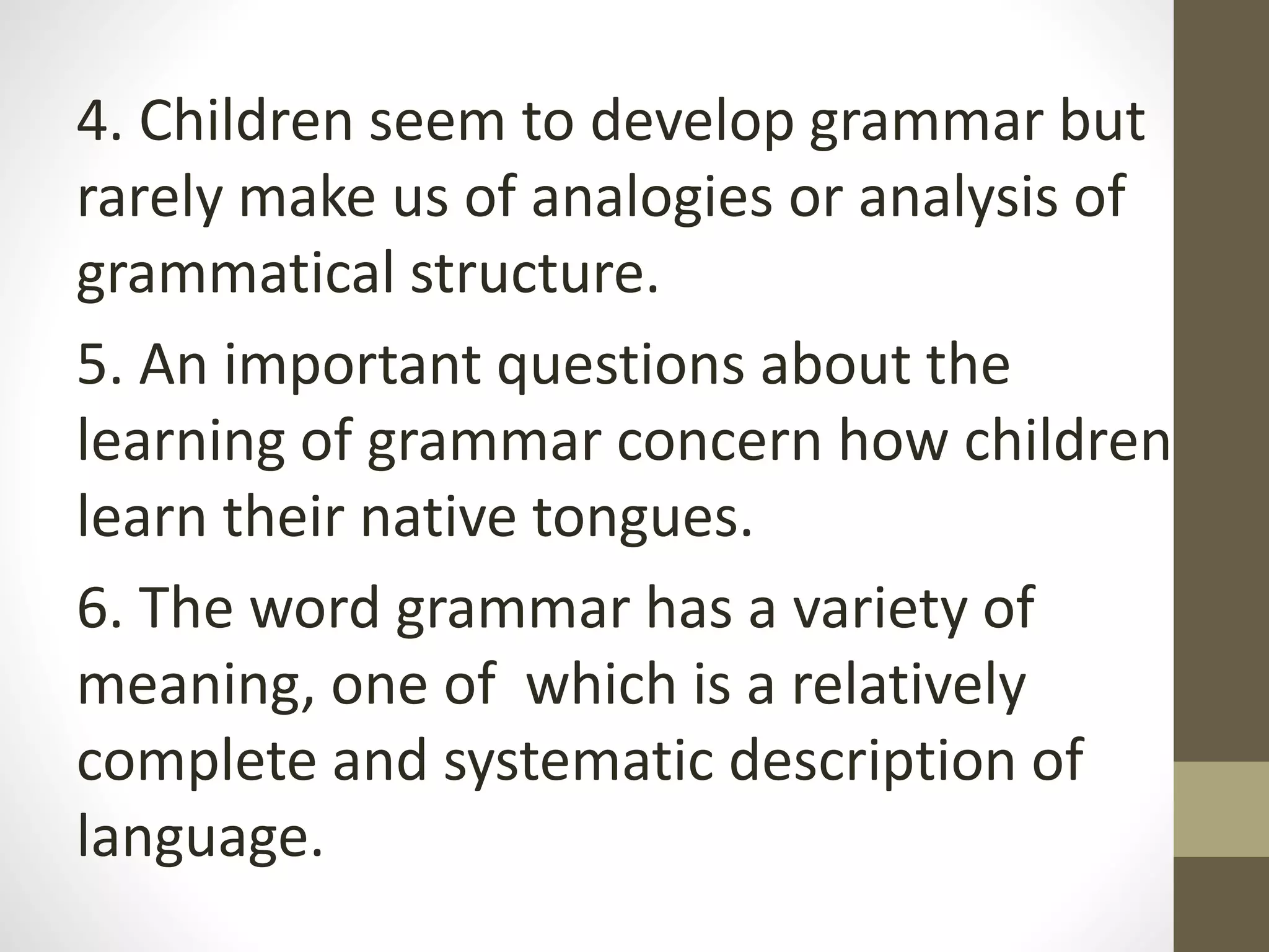 On grammar and language learning.Edtech | PPT