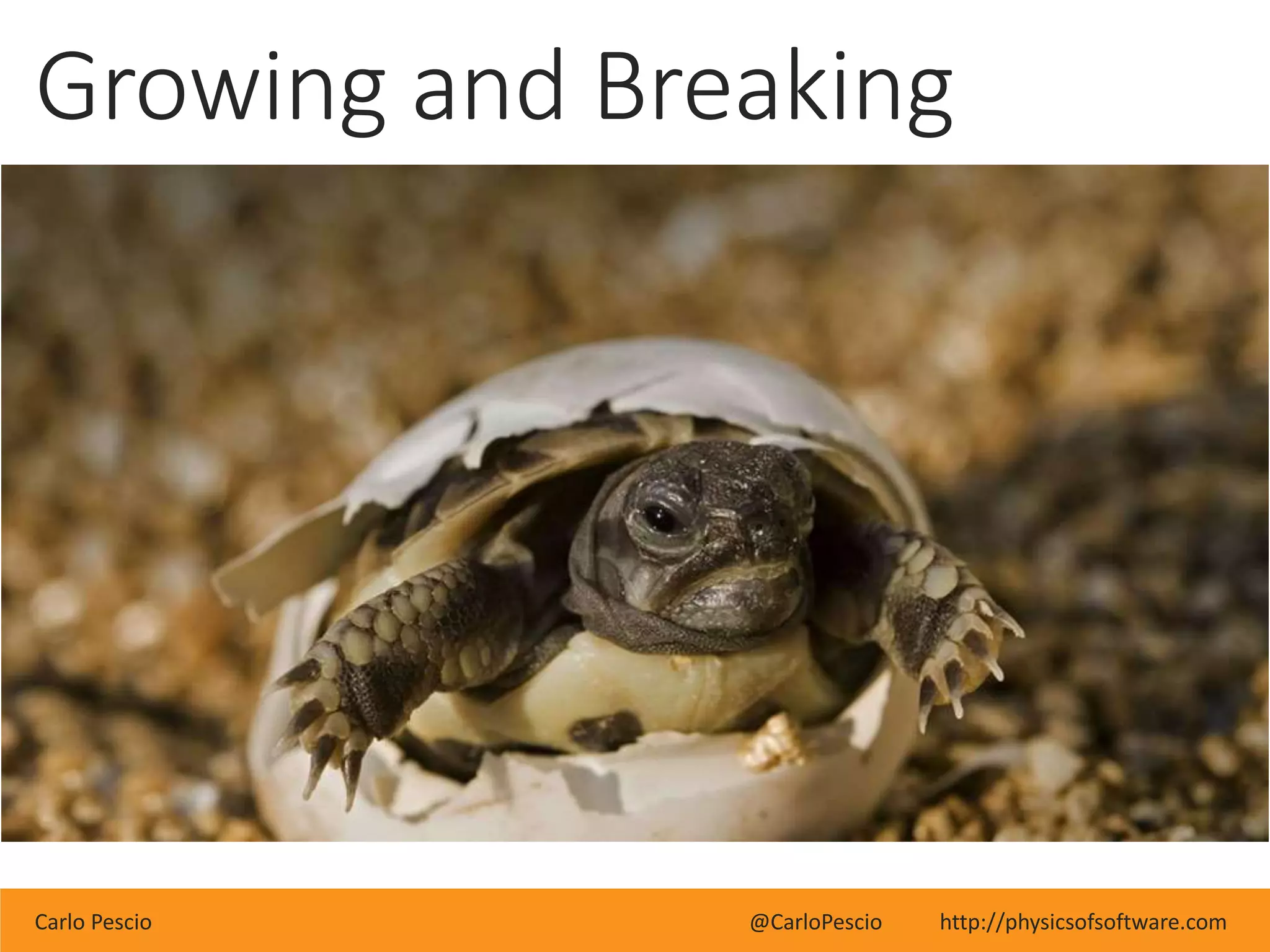 Carlo Pescio @CarloPescio http://physicsofsoftware.com
Growing and Breaking
 