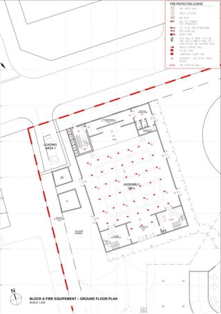 36
BLOCK A FIRE EQUIPEMENT – GROUND FLOOR PLAN
SCALE 1:250
 