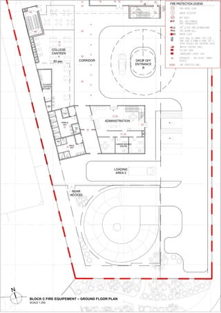 38
BLOCK C FIRE EQUIPEMENT – GROUND FLOOR PLAN
SCALE 1:250
 