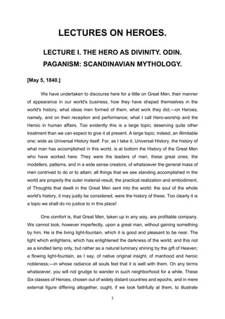 ON HEROES, HERO-WORSHIP, AND THE HEROIC IN HISTORY | PDF