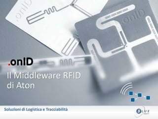 Soluzioni di Logistica e Tracciabilità
Il Middleware RFID
di Aton
 