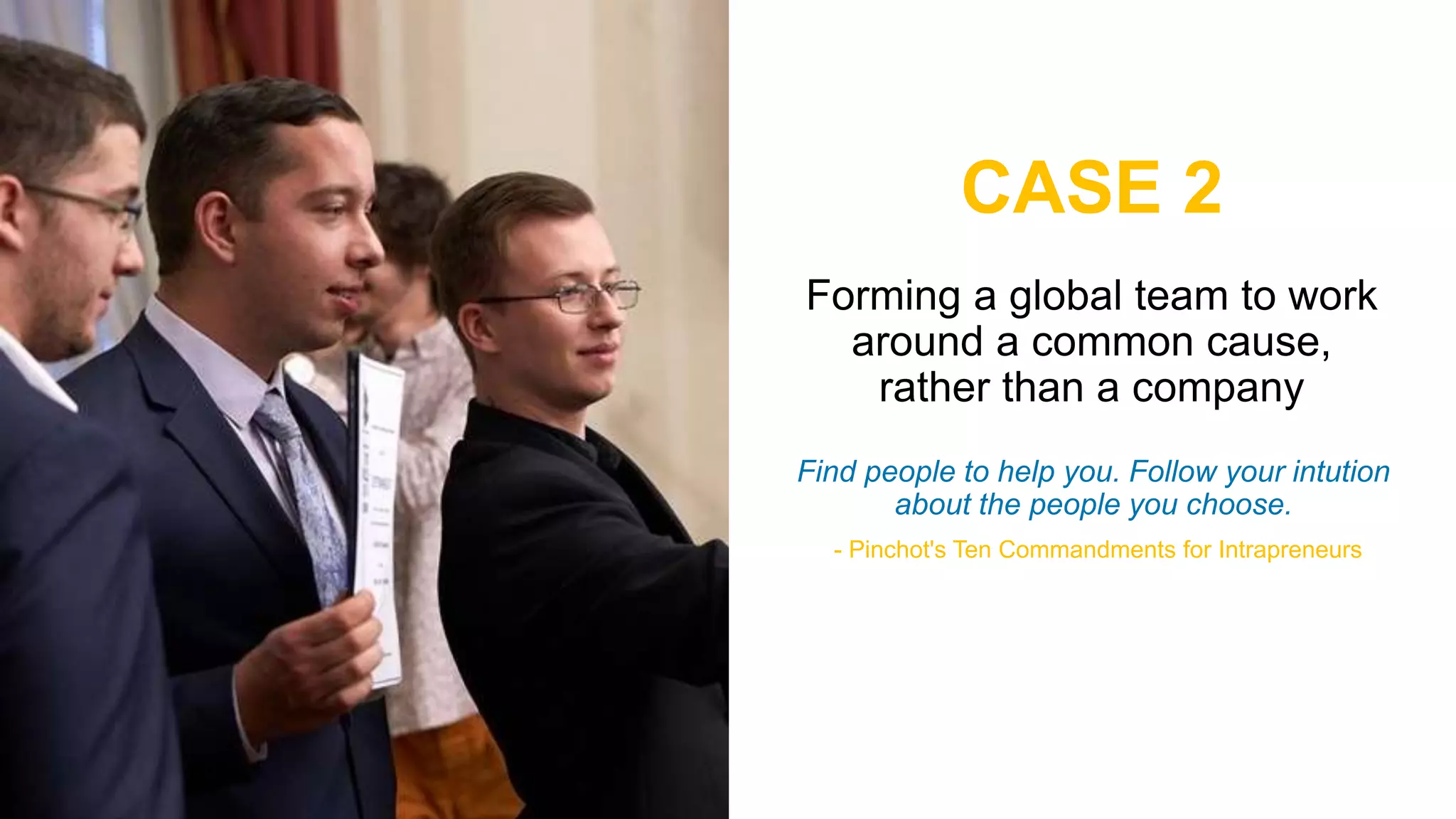 CASE 2
- Pinchot's Ten Commandments for Intrapreneurs
 