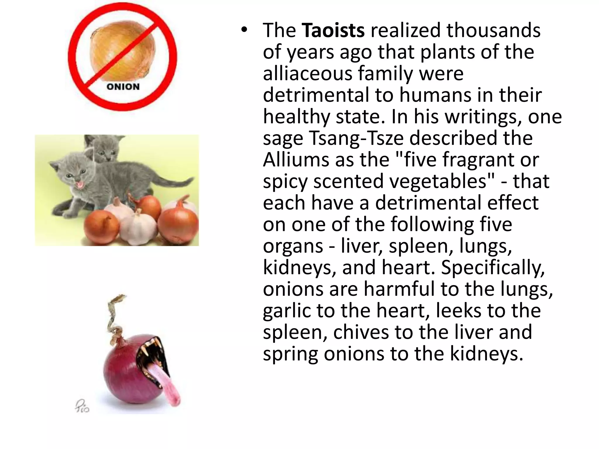 Onion and garlic toxic and brain desyncronisers PPT