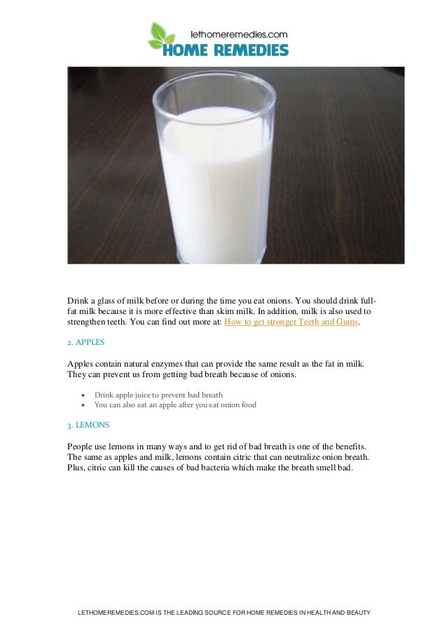 How to get rid of onion breath