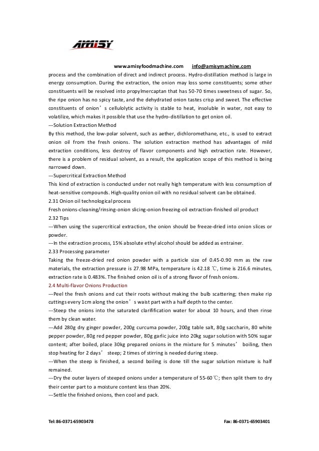 Onions deep processing technology and processed onion product