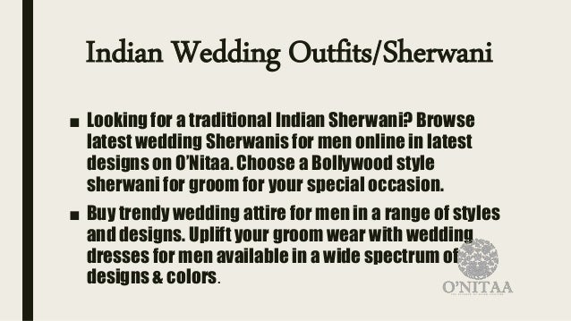 Sherwani Buy Latest Wedding Sherwani For Men Online O Nitaa