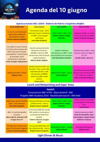 Agenda del 10 giugno
 