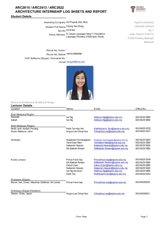 internship log sheet and report log sheet