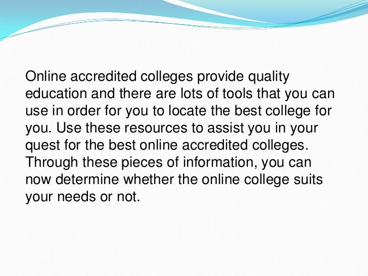 Online Accredited Colleges The Best Schools for Online Education