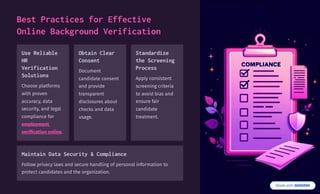 Online Background Verification: Process, Benefits, and Best Practices PDF