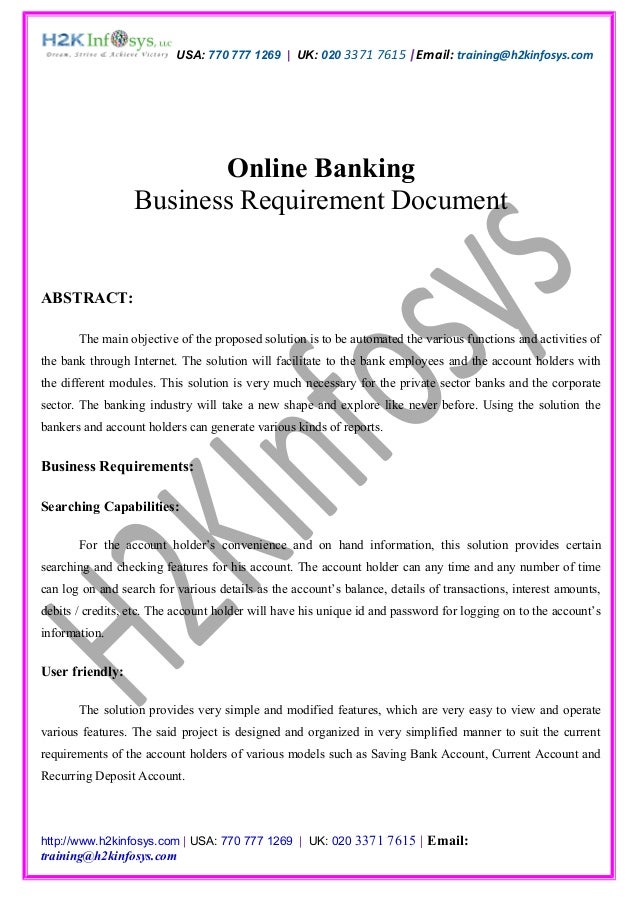 Sample Business Requirement Document Template