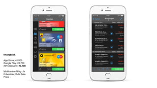 ﬁnanzblick
App Store: 45.000

Google Play: 28.700

2015 Gesamt: 73.700

Multibankenfähig: Ja

Entwickler: Buhl Data 

Preis: -

 