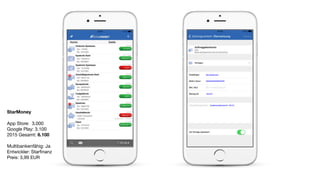 Sparkasse - Ihre
mobile Filiale
App Store: 864.300

Google Play: 648.700

2015 Gesamt: 1.513.000

Multibankenfähig: Nein

Entwickler: Star Finanz

Preis: -

 