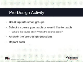 Exploring the Online Course Design Guide