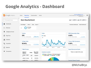 Google Analytics - Dashboard
@MichalBrys
 