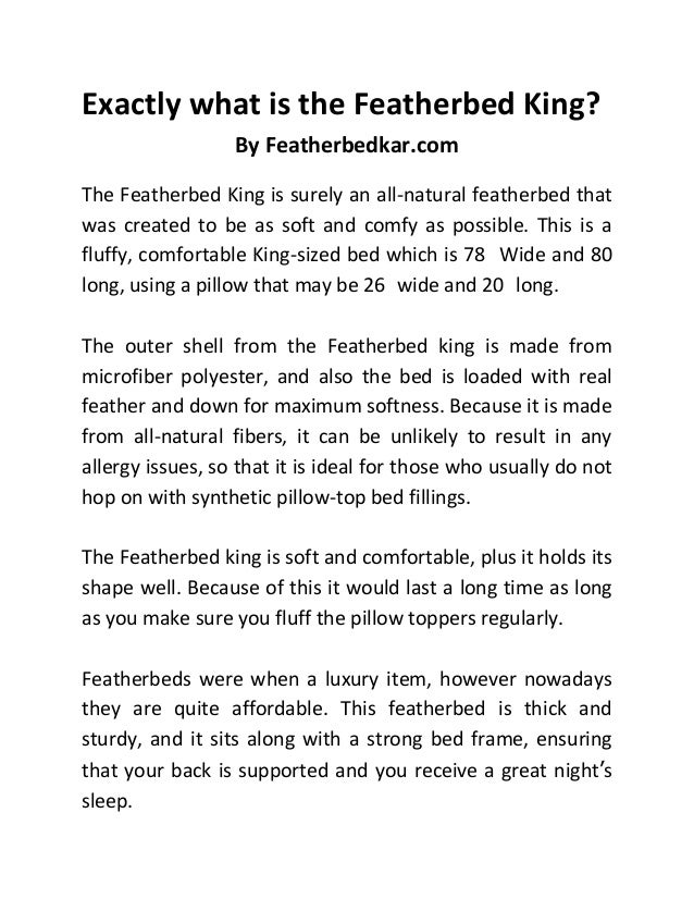 Online featherbed shop