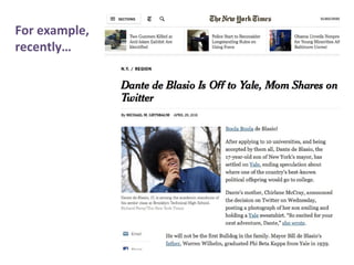 For example,
recently…
 