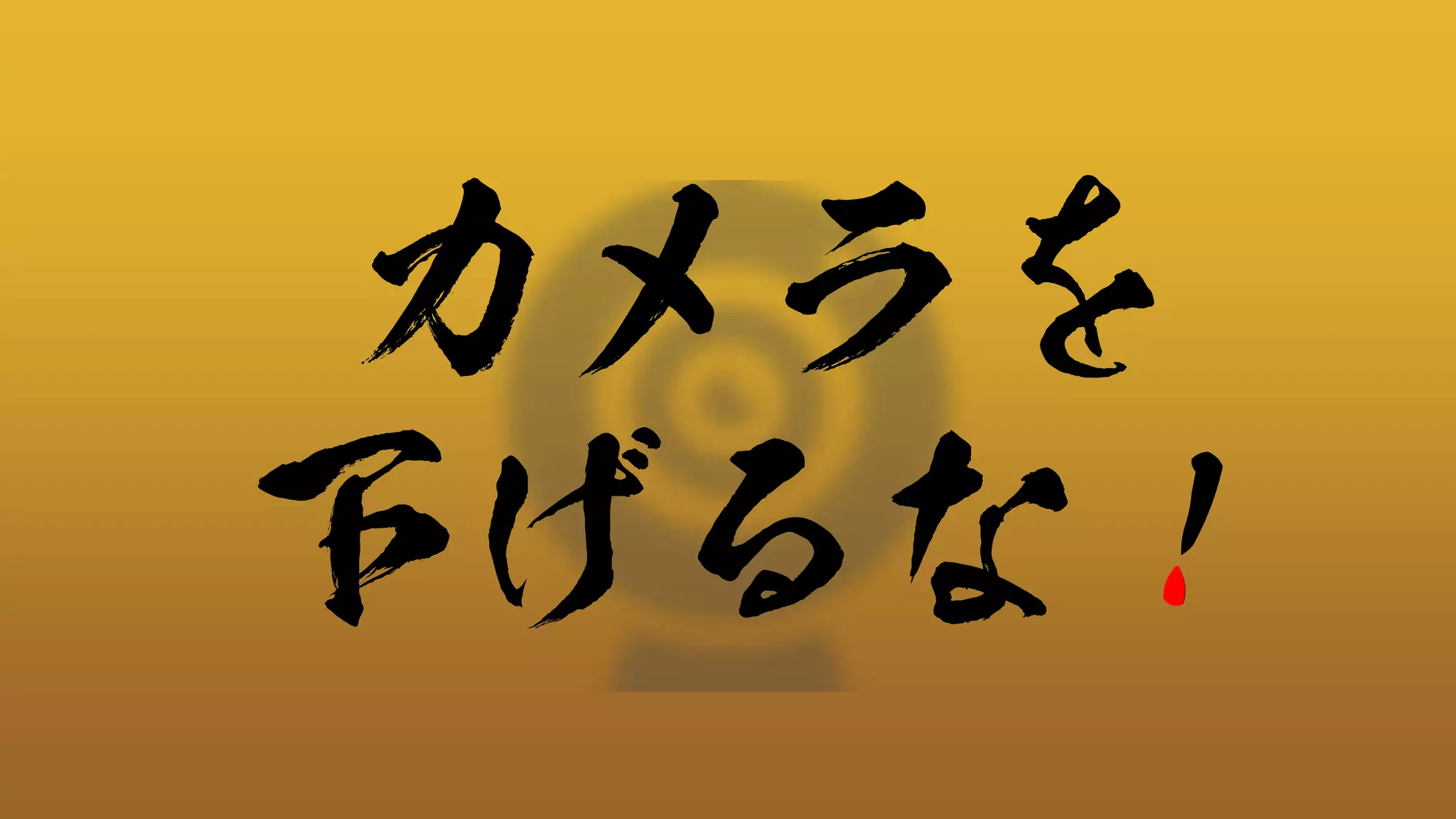 カメラを
下げるな！
 