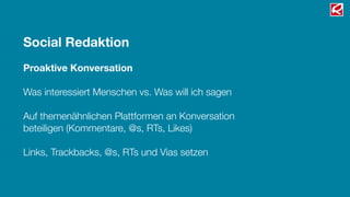 Social Media Governance
Integrate the use of Web 2.0 into employees’ day-to-day work activities.

This practice is the key success factor in all of our analyses, as well as
other research we have done. What’s in the work ﬂow is what gets used
by employees and what leads to beneﬁts.
 