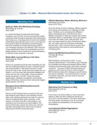 Online Markets World Program Guide