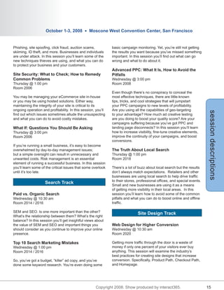 Online Markets World Program Guide